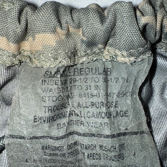 US‎ Military Issue Unisex All-Purp Camouflage Combat Pants Trousers sz S Regular - Picture 7 of 10